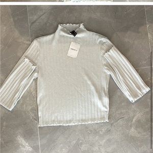 Knit Top/LSLV light grey/silver